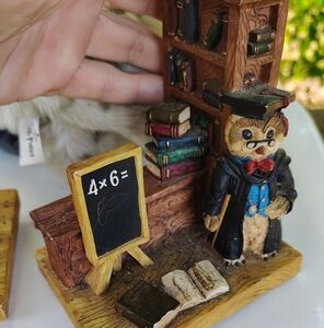 HARRY POTTER HEDWIG OWL & 2 HP BOOKENDS 12"